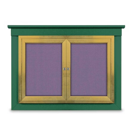 48x36 2-Door Enclosed Outdoor Letterboard,Hdr,Burgundy/Black